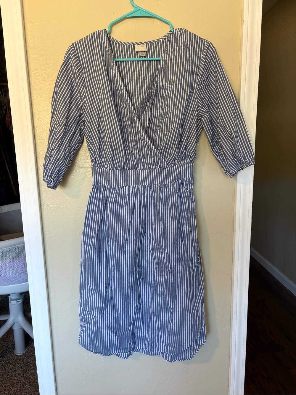Blue and White Stripe Dress